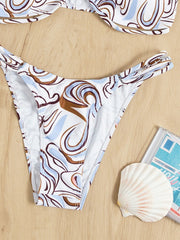 Spot Europe and the United States foreign trade new bikini sexy printing split female swimsuit bikini