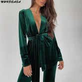 Women's Nightgown Robe Sets Solid Color Trouser Suits Velvet Bathrobe For Women Velour Nightwear Warm Robes Set Woman 2 Pieces