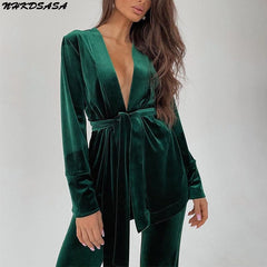 Women's Nightgown Robe Sets Solid Color Trouser Suits Velvet Bathrobe For Women Velour Nightwear Warm Robes Set Woman 2 Pieces