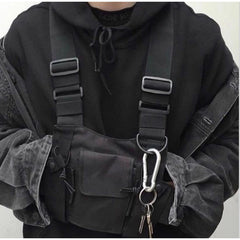Tactical Vest Nylon military Vest chest rig Pack Pouch Holster Tactical Harness walkie talkie radio Waist Pack for Two Way Radio