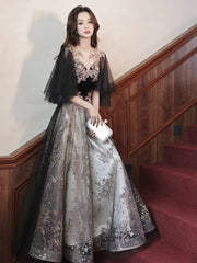 Best-selling new evening dress 2023 spring new style generous black simple annual catwalk show banquet evening dress waist slimming