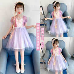 فستان بناتي صيفي جديد للفتيات الصغيرات فستان الأميرة على الطراز الغربي للأطفال الكبار تنورة خرافية ستة تنورة أداء واحدة