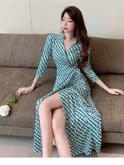 Summer women's dress bodycon women's night party retro beach dress women's girls casual ball sexy slim y2k print robe