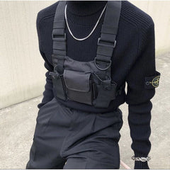 Tactical Vest Nylon military Vest chest rig Pack Pouch Holster Tactical Harness walkie talkie radio Waist Pack for Two Way Radio