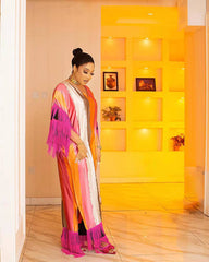 Cross-border African ethnic style women's artificial silk and tassel fashion digital printing source spot