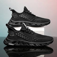 Men's shoes 2023 new summer breathable thin section flying mesh shoes men's casual all-match deodorant mesh sports trendy shoes