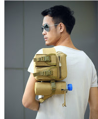 Tactical Men's Waist Bag Nylon Hiking Mountaineering Water Bottle Mobile Phone Bag Outdoor Sports Military Hunting Mountaineering Camping Waist Bag