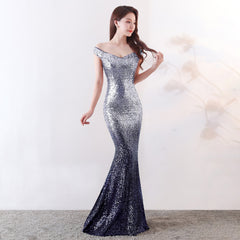 سيدتي فستان سهرة متدرج للحفلات المسائية بنمط طويل بدلة نحيفة فستان كامل باللون الأسود