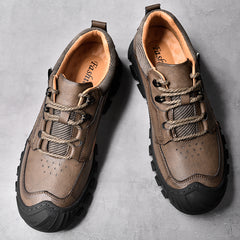 Autumn new outdoor hiking shoes casual shoes sports trekking men's shoes leather toe shoes