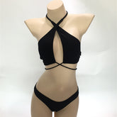 Sea Voice Swimwear Cross-border European Sexy Bikini Split Four-piece Swimsuit Women's New Bikini with Sunscreen Sleeves