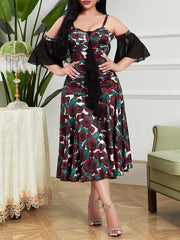 Vintage Print Slip Dress