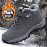 Winter 2023 Waterproof Plush Leather Boots Ladies Hunting Hiking Shoes Lace Warm Hiking Hiking Boots Botas Mujer Platform Boots