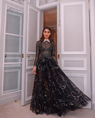 European and American new women's dresses sexy mesh see-through dress