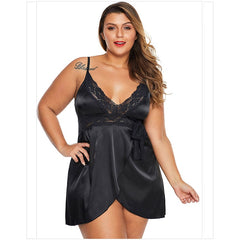 Sexy Large Sleepwear Women Lace XL-5XL Night Dress Sleeveless Nighties V-neck Nightgown Plus Size 3XL Nightdress Nightwear