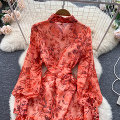 جديد مزاجه الأنيق فستان كبير الخصر فستان نحيف