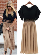 European and American plus size dress new style women's waist chiffon long skirt