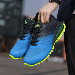 Outdoor running shoes spring and autumn large size air cushion men's shoes outdoor hiking shoes trail running shoes hiking shoes.