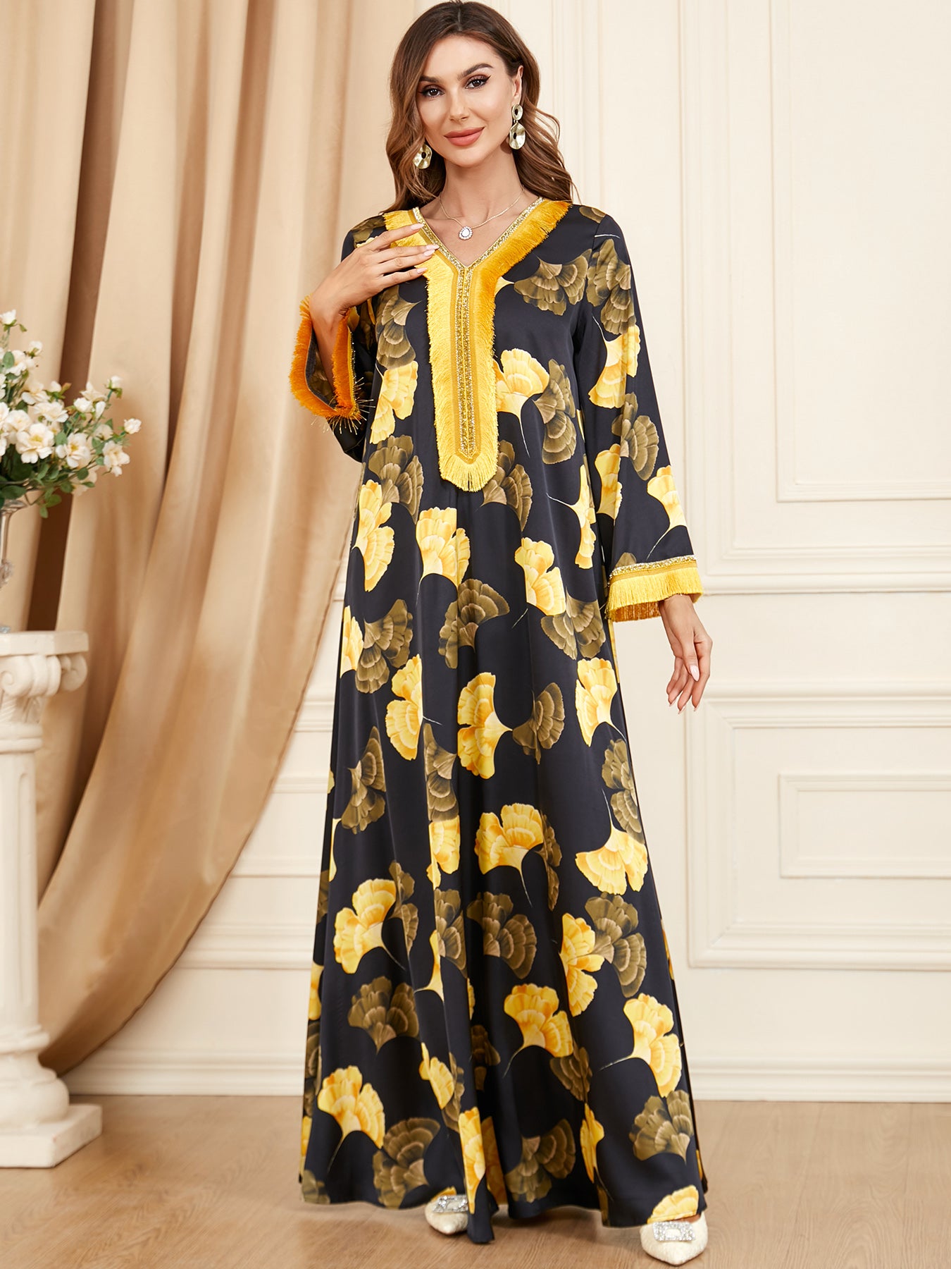 Jalabiya Printing Relaxed Beautiful Dress