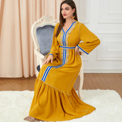 Jalabiya Patchwork Embroidery comfortable dress