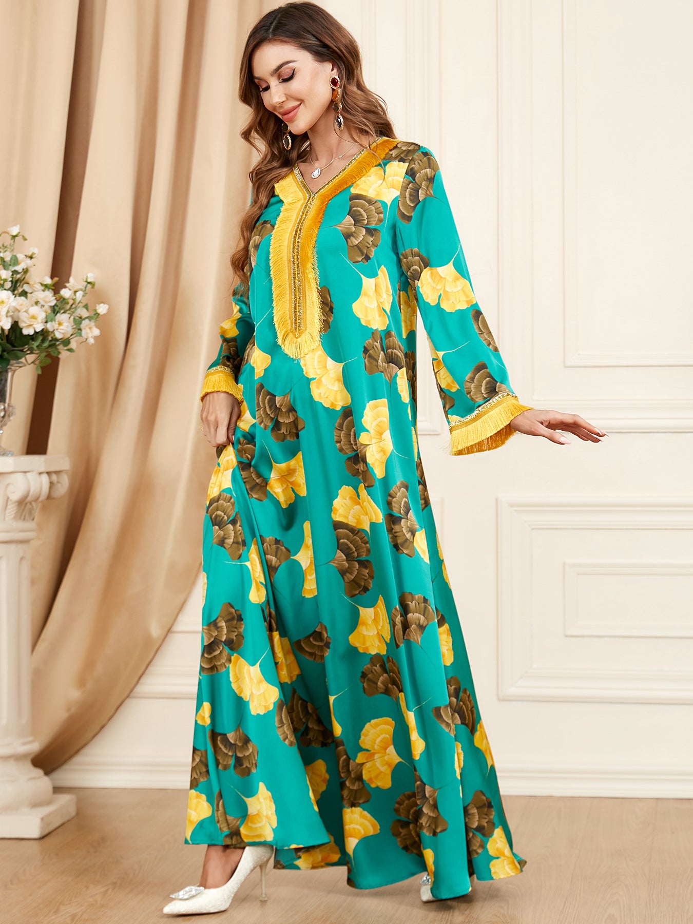 Jalabiya Printing Relaxed Beautiful Dress