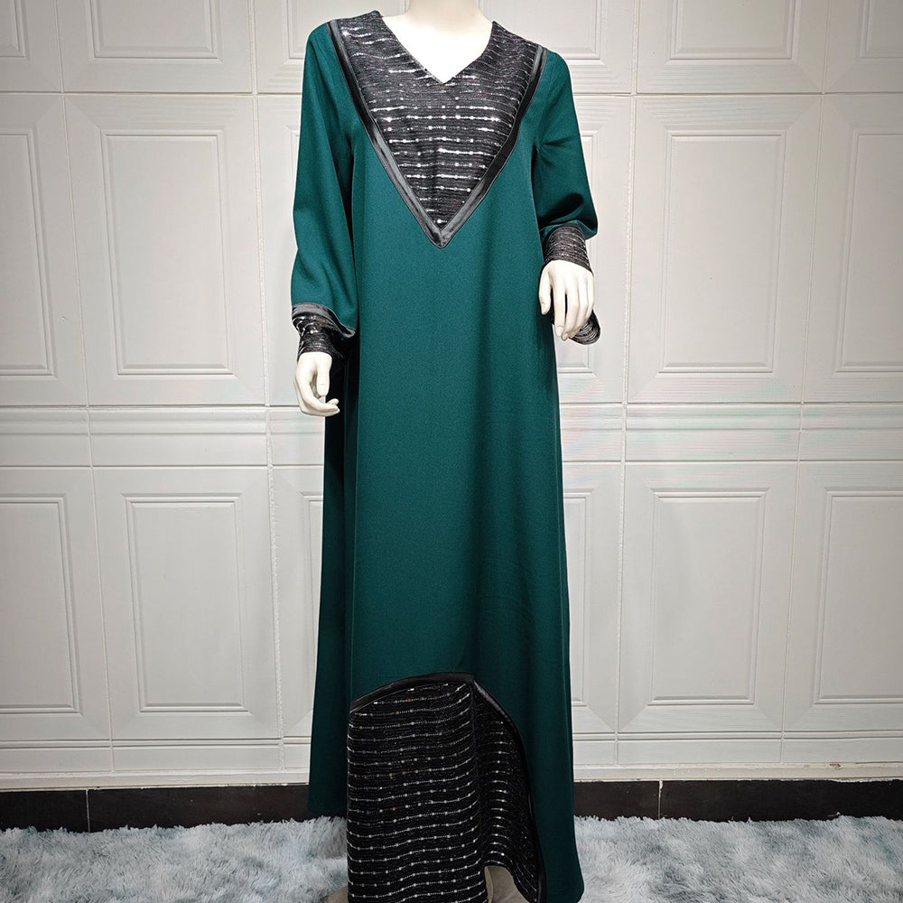 Jalabiya Minimalist wind dress Bead embroidery