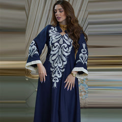 Jalabiya Patchwork Embroidery Comfortable Dress