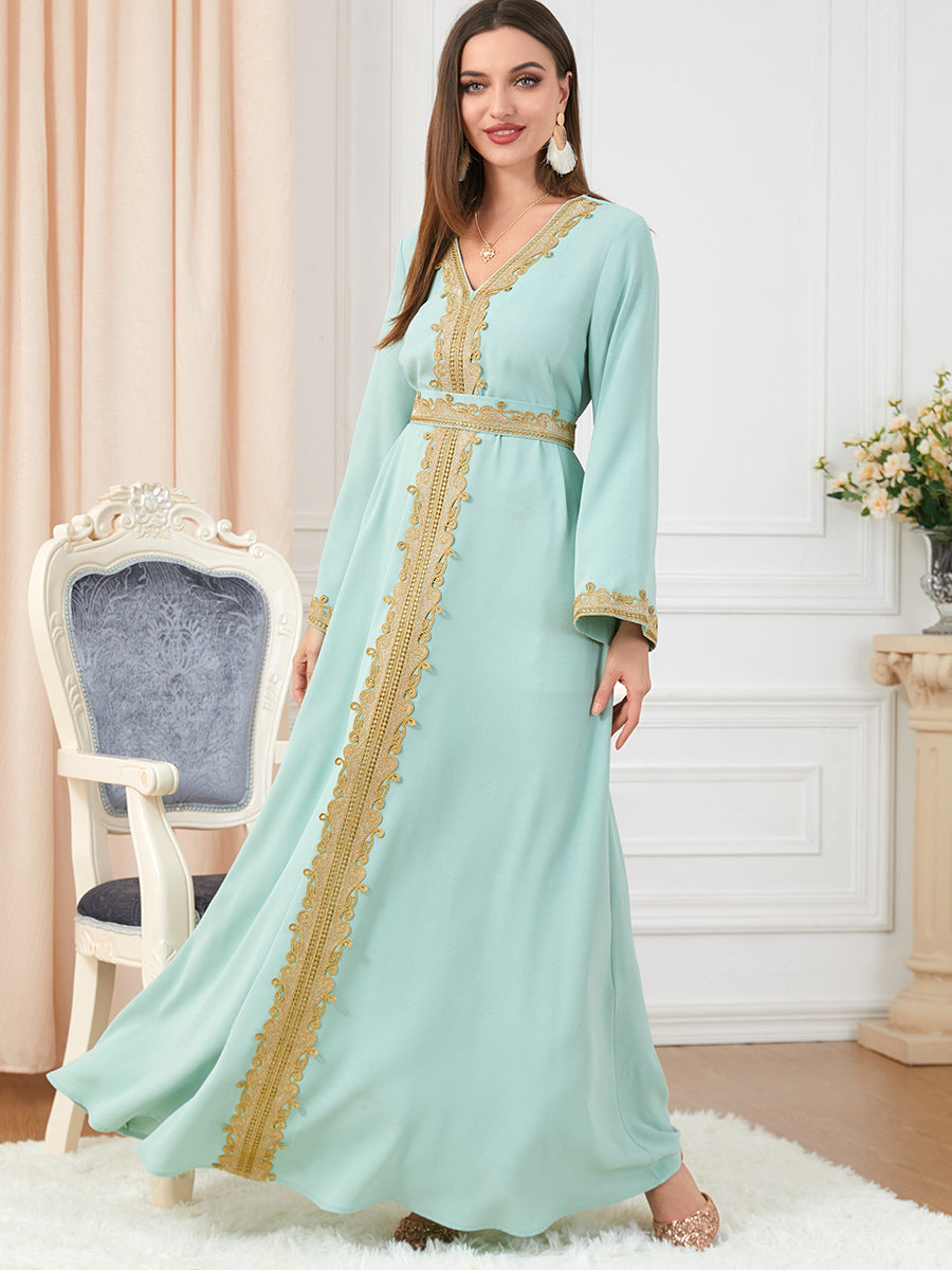 Jalabiya Temperament Patchwork Comfortable Dress