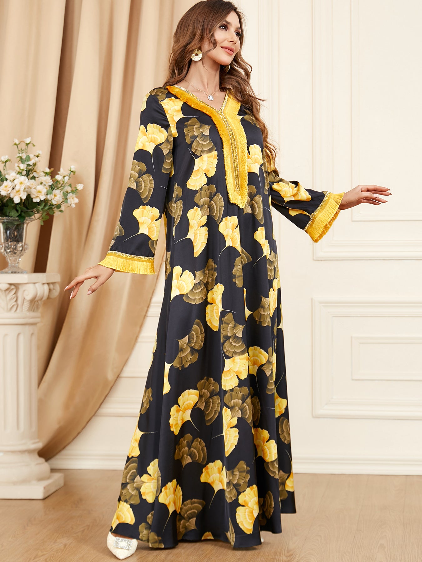 Jalabiya Printing Relaxed Beautiful Dress