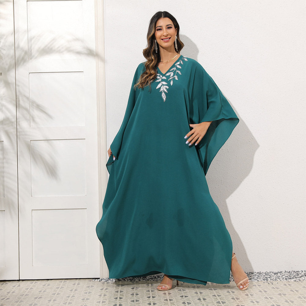 Chiffon Solid Color Plus Size Loose Casual Long Robe