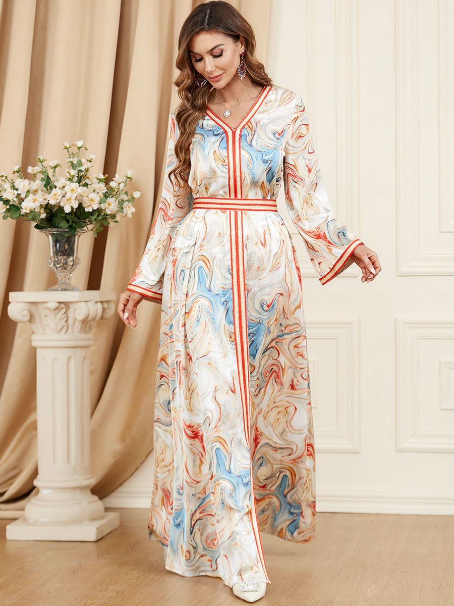 Jalabiya Printing Fashion New style Relaxed Dress