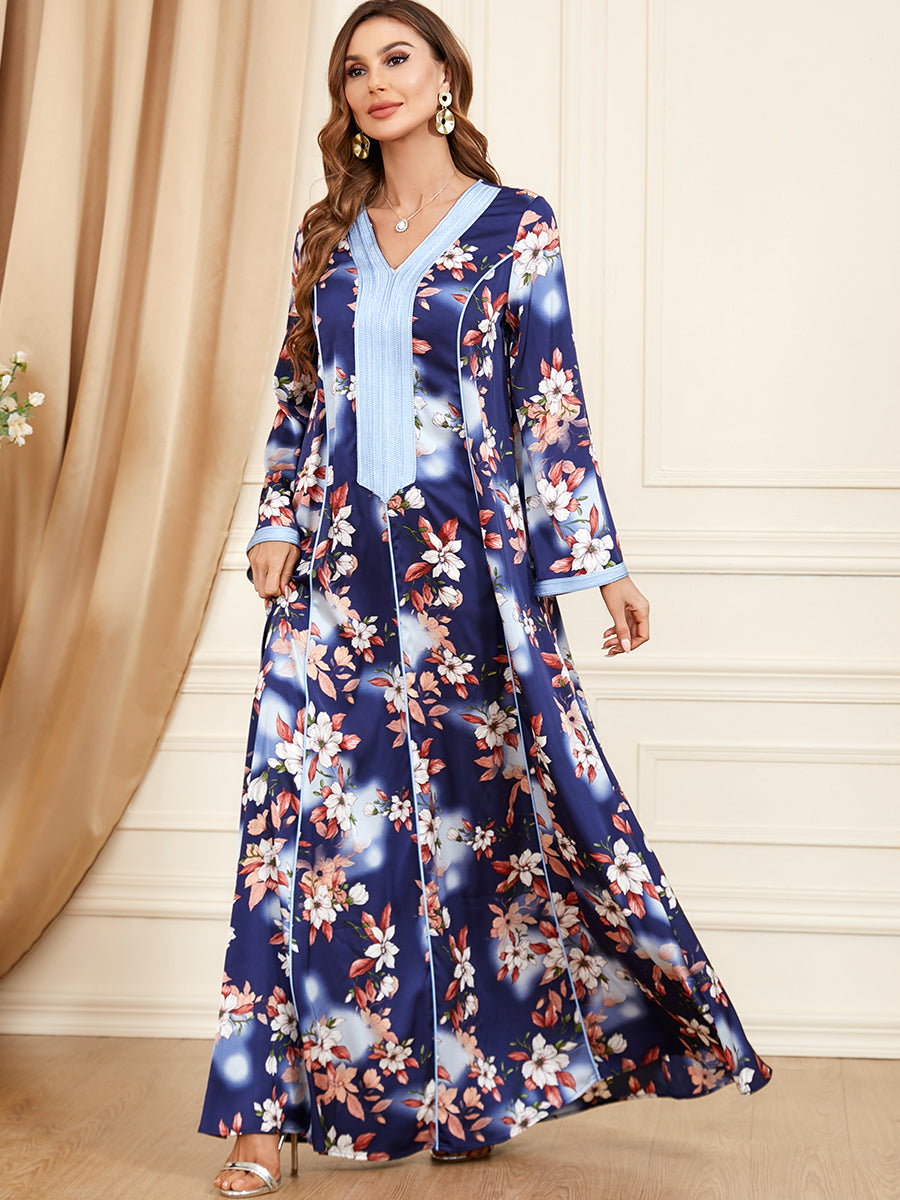 Jalabiya Printing Patchwork New style Elegant dress