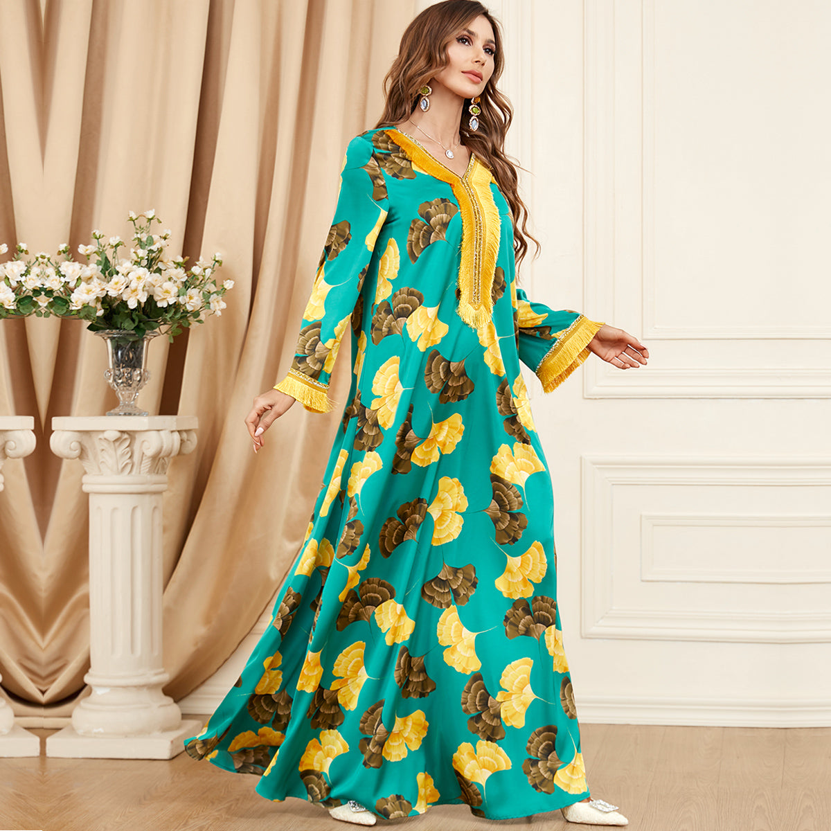 Jalabiya Printing Relaxed Beautiful Dress