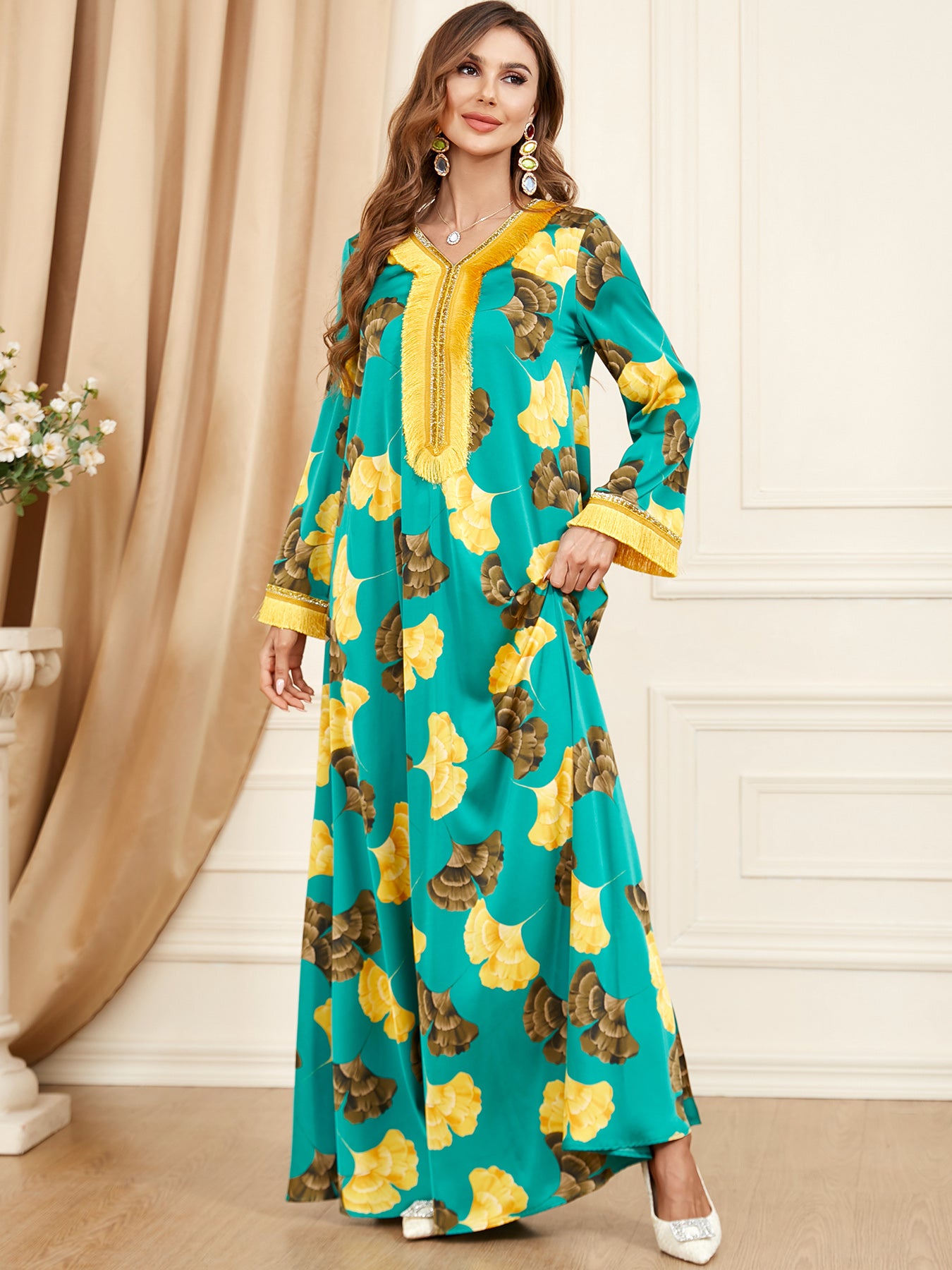 Jalabiya Printing Relaxed Beautiful Dress