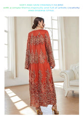 Jalabiya Embroidery Fashion Casual Mesh  dress