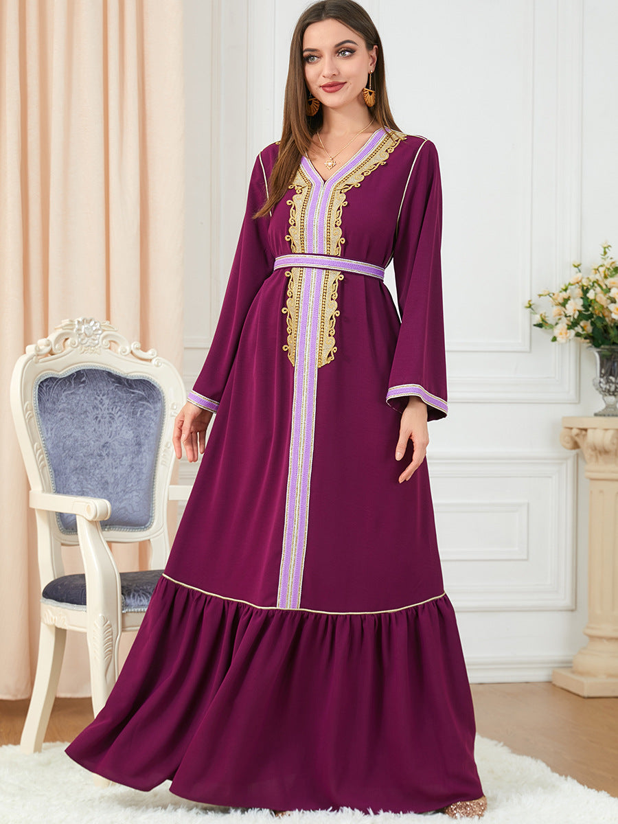 Jalabiya Patchwork Embroidery comfortable dress