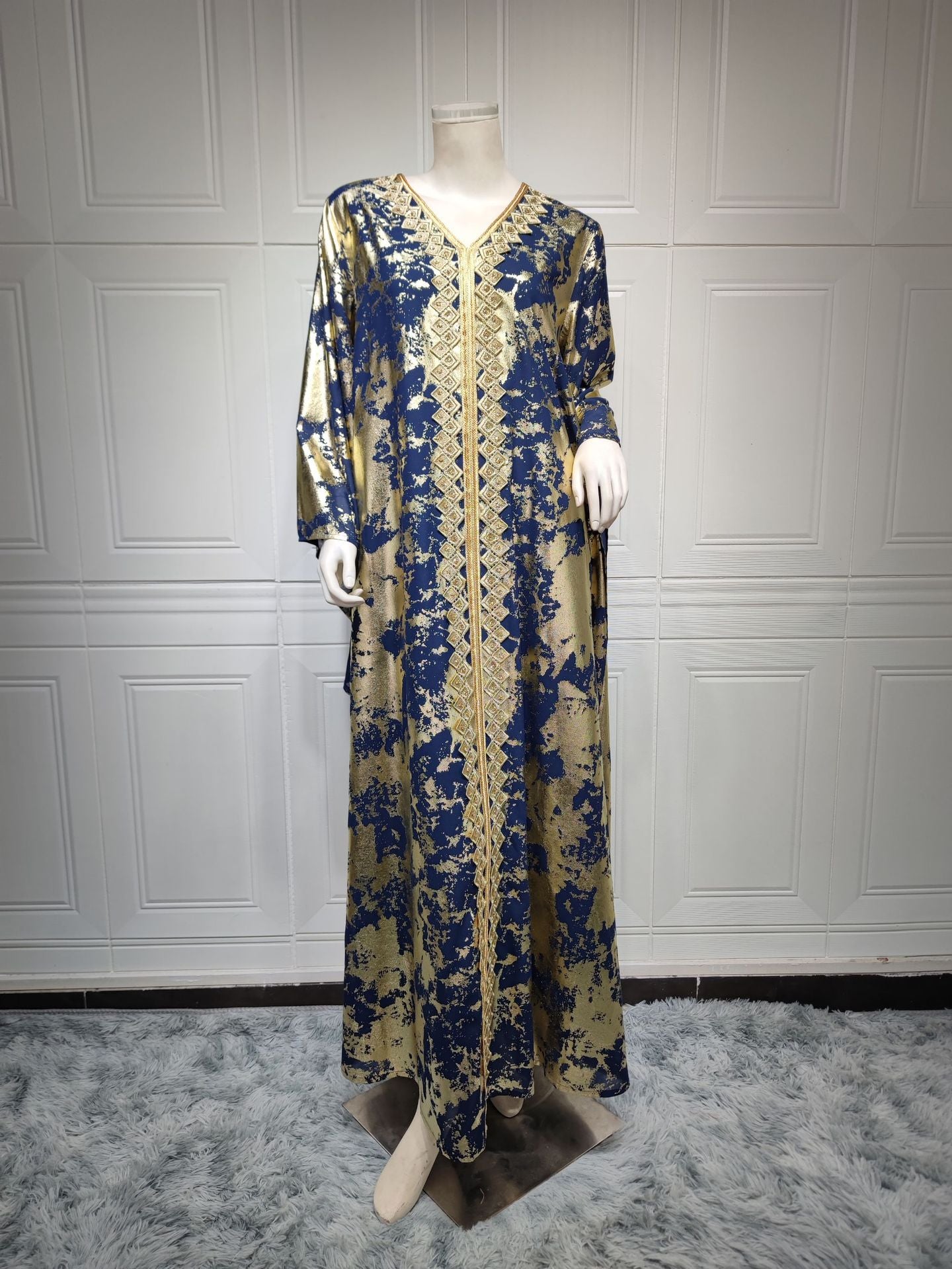 Jalabiya Chiffon Hot stamping Comfortable Dress