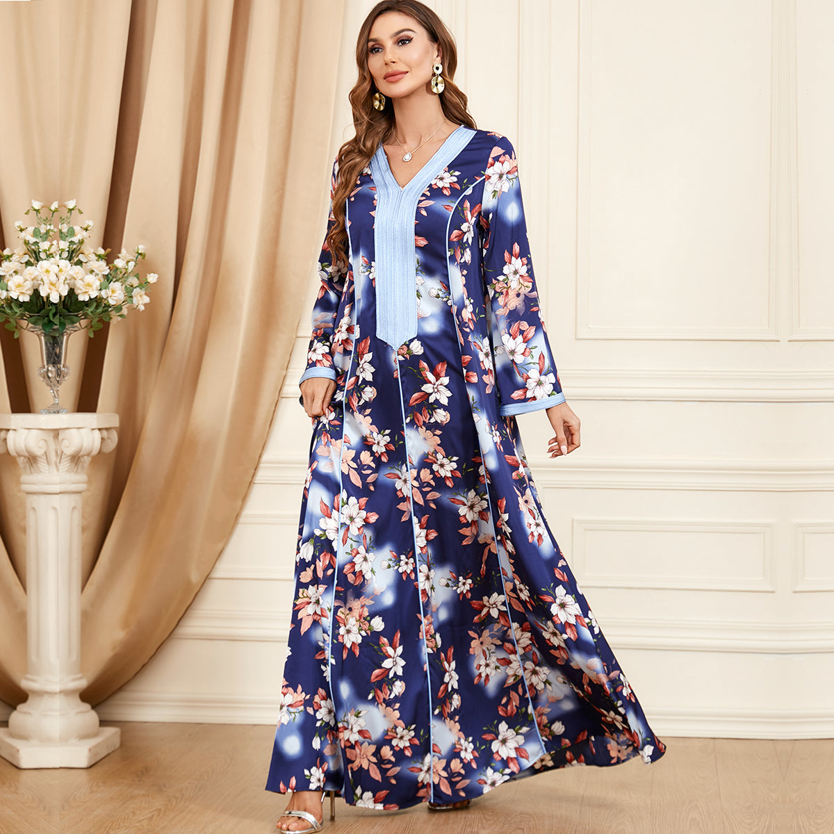 Jalabiya Printing Patchwork New style Elegant dress