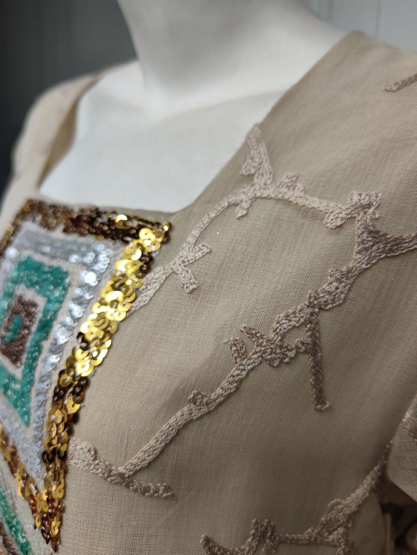 Jalabiya Beaded embroidery  dress