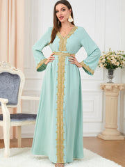 Jalabiya Temperament Patchwork Comfortable Dress