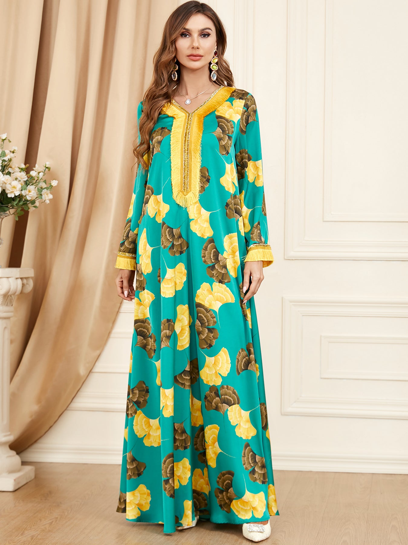 Jalabiya Printing Relaxed Beautiful Dress