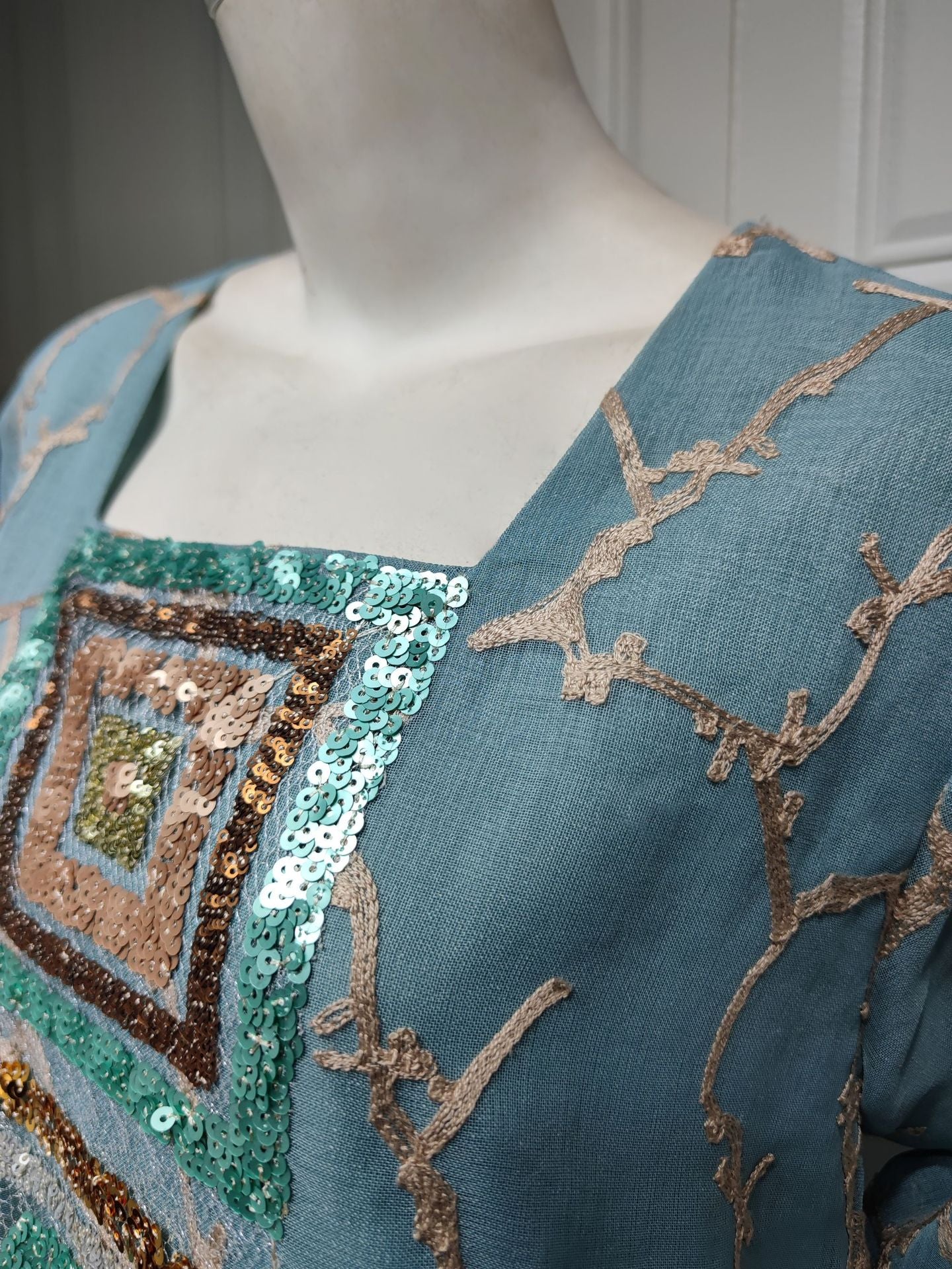 Jalabiya Beaded embroidery  dress