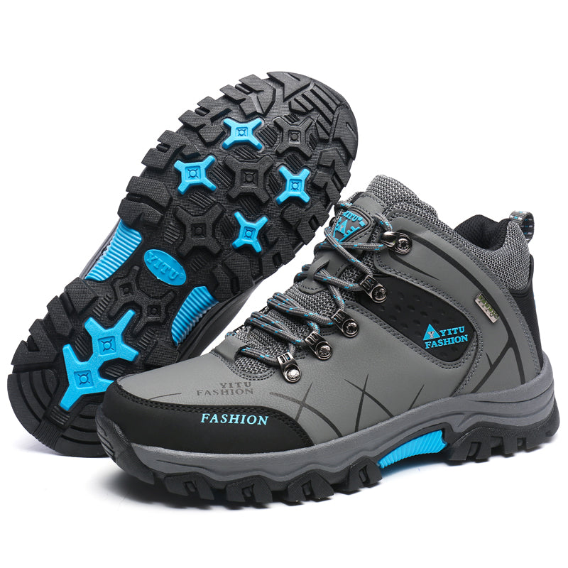 Men Hiking Shoes  -top Waterproof Hiking Shoes Outdoor Trekking Shoes Men Sports Shoes Climbing Shoes Antiskid Wear-resistant  Soles Large size 39