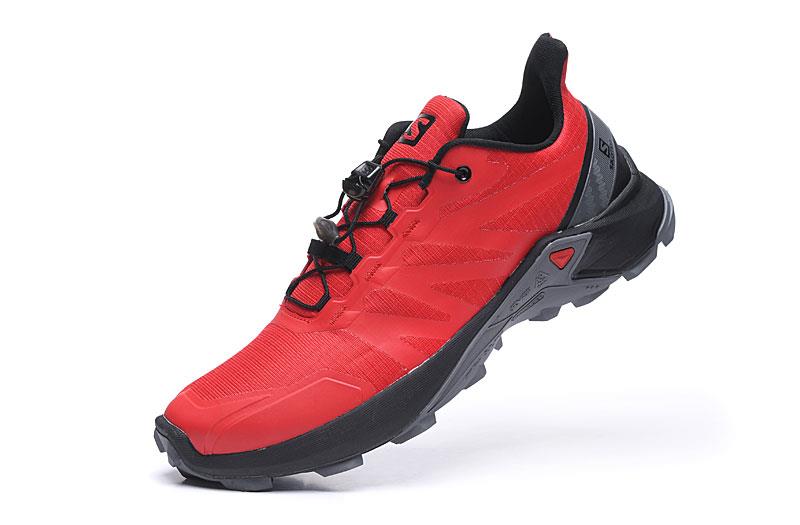 Red gray black Salomon outdoor casual retro SUPERCROSS 6 knitted surface hiking sneakers men's hiking shoes 40-46