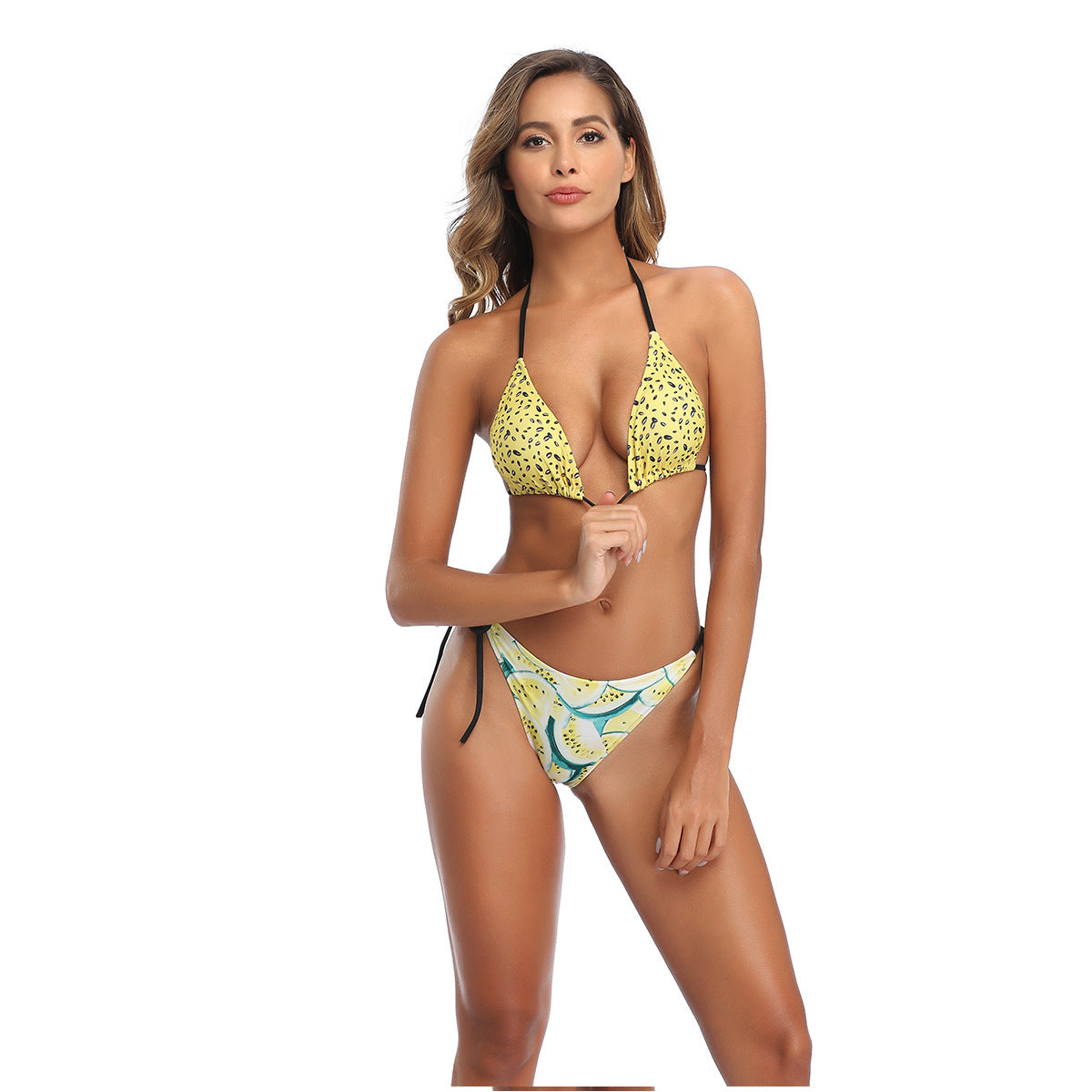 New Bikini European and American Sexy Split Swimsuit Female Leopard Print Swimsuit