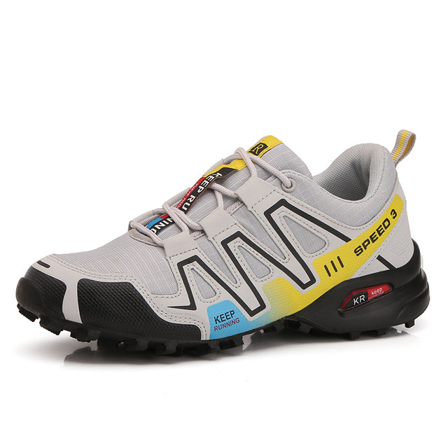 Oversized men's shoes, outdoor sports and leisure shoes, breathable mesh anti-skid travel shoes, running shoes, breathable, fashionable and trendy tem