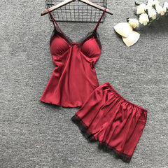 4PC Silk Robe Sleep Suit Womens Lace Satin Pajamas Gown Set V Neck Cami Nighties Wear Pijama Home Nightwear Spring Nightdress