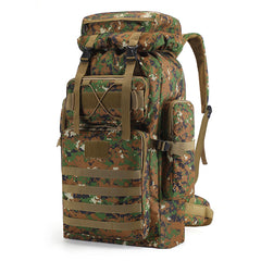 80L large-capacity camouflage mountaineering bag outdoor tactical hiking camping backpack men and women sports backpack