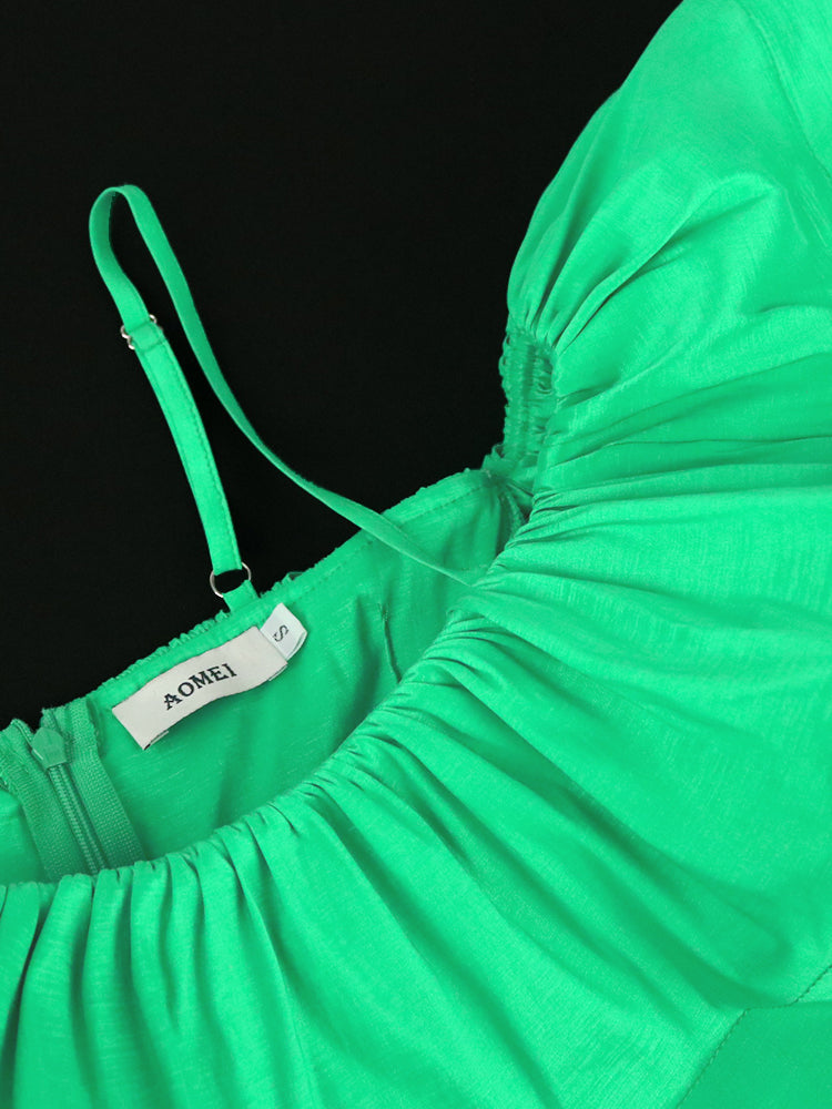 Women Rose Sexy Party Dress Ruffles Shiny Bodycon Sheath Spaghetti Strap Birthday Christmas Off Shoulder Prom Gown Celebrate New