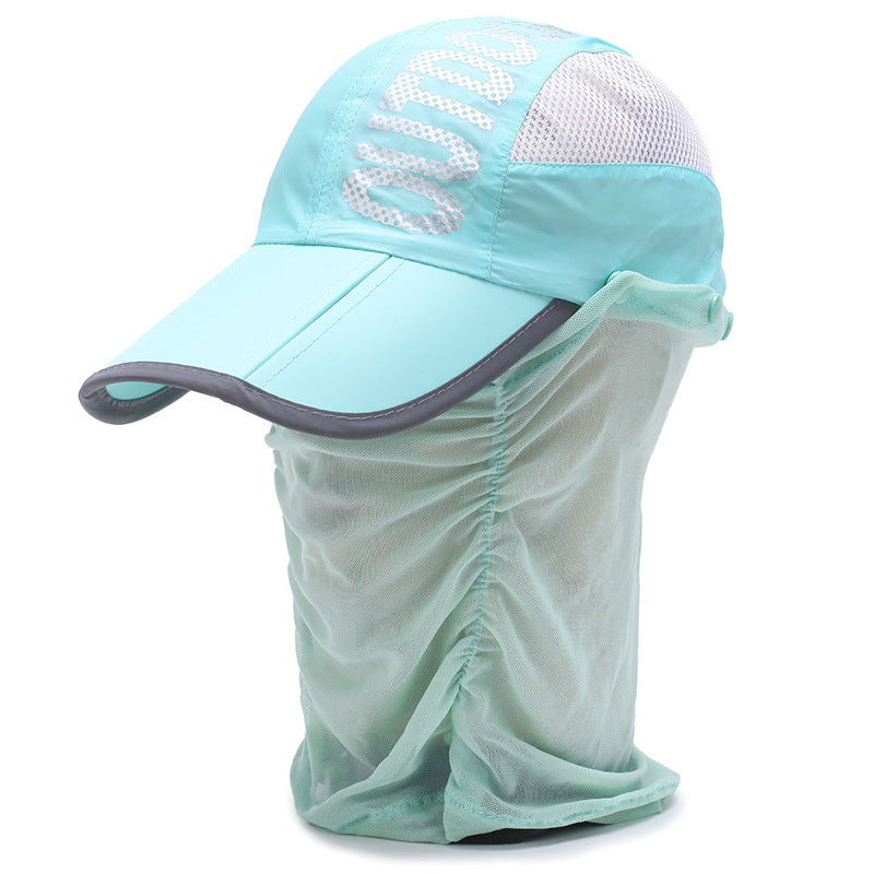 Outdoor portable sunscreen folding baseball caps for men and women summer hiking trips