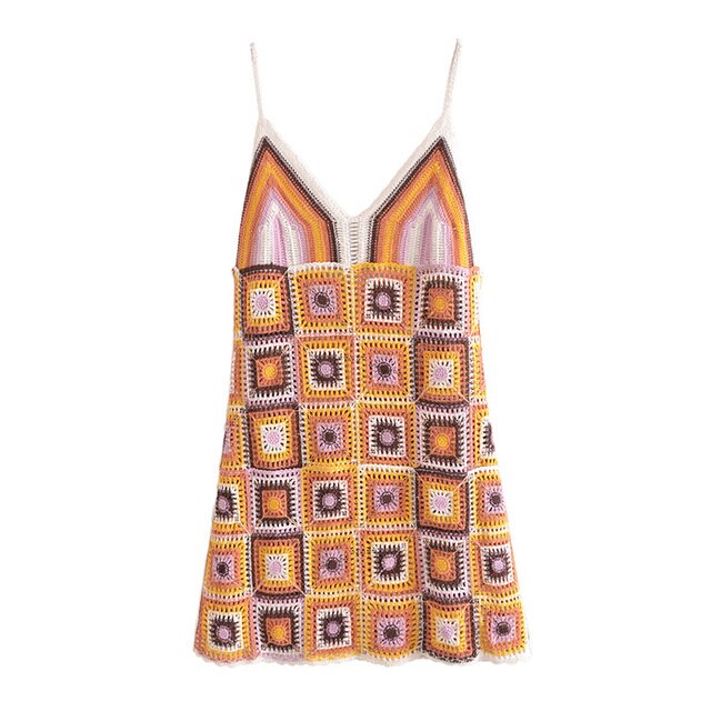 المرأة بوهو نمط الخامس الرقبة محبوك فستان قصير مثير السباغيتي حزام فستان الحفلات الإناث أكمام عارية الذراعين فساتين الشاطئ 